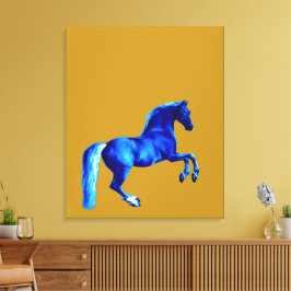 Kleinzoon van de Godolphin Arabian Blu Canvas Prin Afdruk