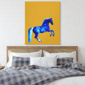 Kleinzoon van de Godolphin Arabian Blu Canvas Prin Afdruk (Insitu (Slaapkamer))