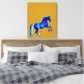 Kleinzoon van de Godolphin Arabian Blu Canvas Prin Afdruk (Insitu (Slaapkamer))