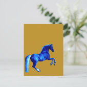 Kleinzoon van de Godolphin Arabian Blu Canvas Prin Briefkaart (Staand voorkant)
