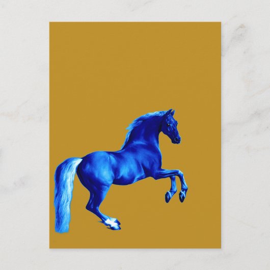 Kleinzoon van de Godolphin Arabian Blu Canvas Prin Briefkaart (Voorkant)