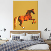 Kleinzoon van de Godolphin Arabian Canvas Afdruk (Insitu (Slaapkamer))