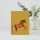 Kleinzoon van de Godolphin Arabian. Goud Briefkaart (Staand voorkant)