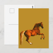 Kleinzoon van de Godolphin Arabian. Goud Briefkaart (Voorkant / Achterkant)