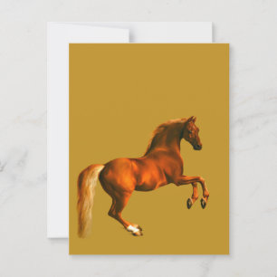 Kleinzoon van de Godolphin Arabian. Goud Briefkaart