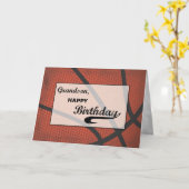 Kleinzoon Verjaardag Basketbal Grote Verdrietig Kaart (Gele Bloem)