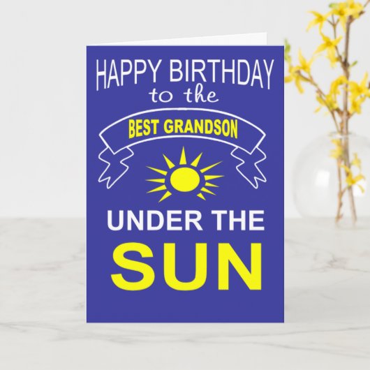 kleinzoon verjaardag kaart (Gele Bloem)