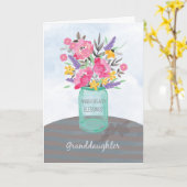 Kleinzoon verjaardag zegeningen potvaas kaart (Gele Bloem)