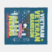 kleinzoon vietnam veteran fleece deken (Voorkant (Horizontaal))