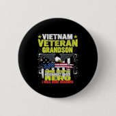 kleinzoon vietnam veteran ronde button 5,7 cm (Voorkant)
