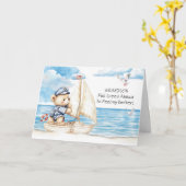 Kleinzoon Voel je Gauw Beter Teddybeer Zeilen Kaart (Gele Bloem)