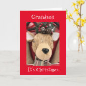 **KLEINZOON** VROLIJK KERSTFEEST VAN RENDIEREN KAART (Gele Bloem)