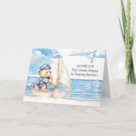 Kleinzoon Word Gauw Beter Teddybeer Zeilen Kaart