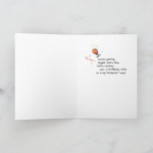 Kleinzoon's eerste verjaardag met Beer en ballon Kaart (Binnen)