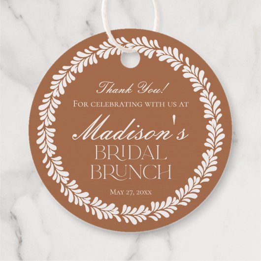 Kleitegel Talavera Spaans Fiesta Bruidsbrunch Bedankjes Labels (Achterkant)