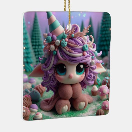 kleiverjaardagsschepsel keramisch ornament (Rechts)