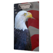 Klembord/Amerikaanse Bald Eagle met vlag Klembord (Links)