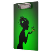 Klembord De vrouw groene vlinders (Links)