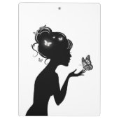 Klembord De vrouw witte vlinders (Achterkant)