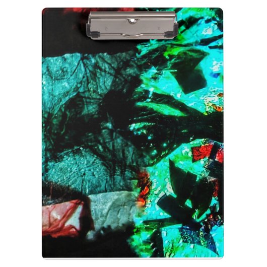 Klembord donkerblauw abstract recycle kleur (Voorkant)