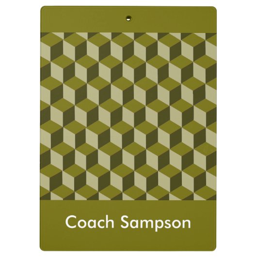 Klembord - Drie dimensionale blokken en tekst (Achterkant)