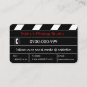 Klembord Film & Video Movie Slate Visitekaartje (Voorkant)