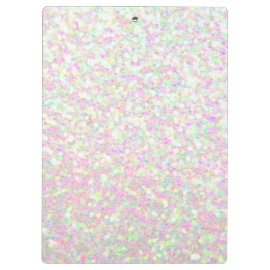 Klembord - Iridescent Glitter Initiaal Name (Achterkant)