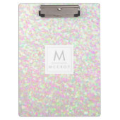 Klembord - Iridescent Glitter Initiaal Name (Voorkant)