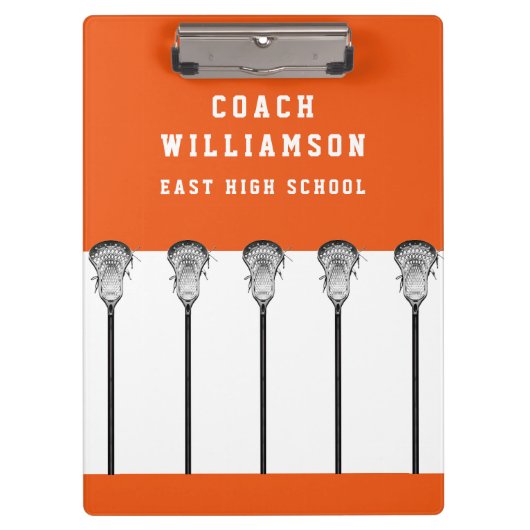 Klembord Lacrosse Coach (Voorkant)