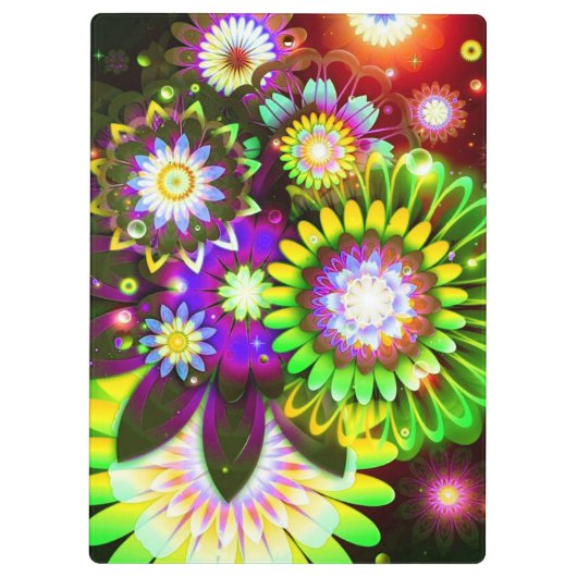 Klembord/levendige bloemen klembord (Achterkant)