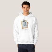 Klembord Mannen Hoodie (Voorkant volledig)