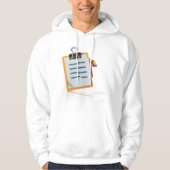 Klembord Mannen Hoodie (Voorkant)