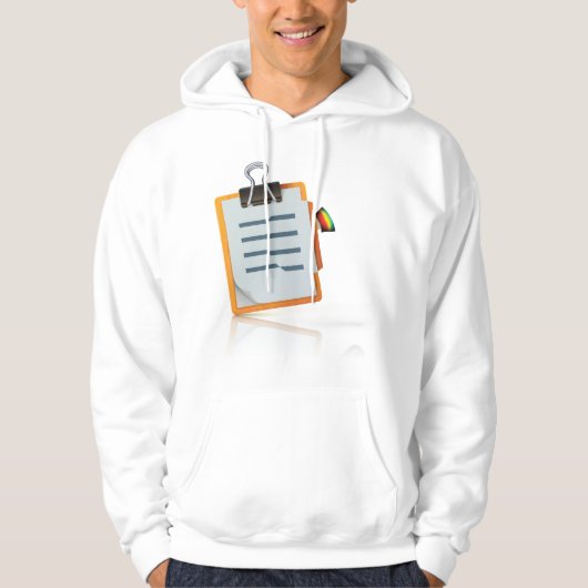 Klembord Mannen Hoodie (Voorkant)