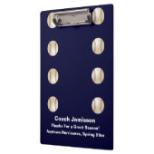 Klembord, marineblauw, honkbalcoach klembord (Links)