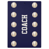 Klembord, marineblauw, honkbalcoach klembord (Achterkant)