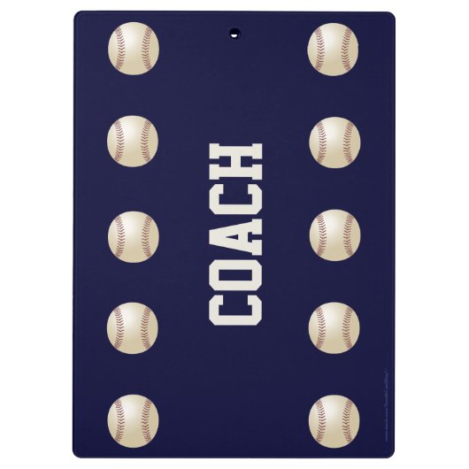 Klembord, marineblauw, honkbalcoach klembord (Achterkant)