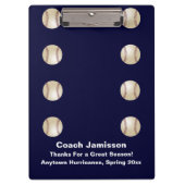 Klembord, marineblauw, honkbalcoach klembord (Voorkant)