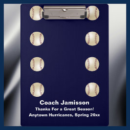 Klembord, marineblauw, honkbalcoach klembord