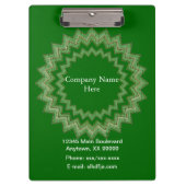 Klembord - Medallion met bedrijfsinformatie (Voorkant)