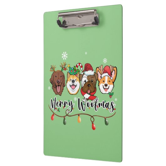 Klembord Merry Woofmas Typography (Links)