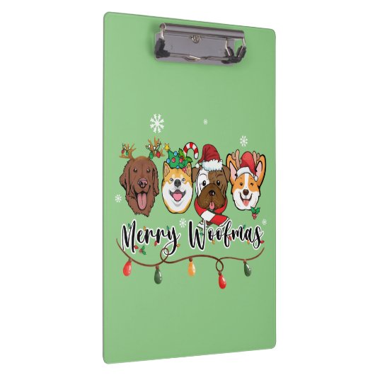 Klembord Merry Woofmas Typography (Rechts)