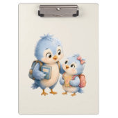 Klembord met Blauwe Vogel Broer en Zus (Voorkant)