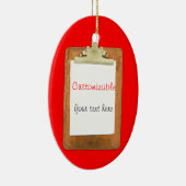 Klembord met gewoon witboek keramisch ornament (Rechts)