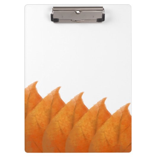 Klembord met herfst oranje bladeren (Voorkant)