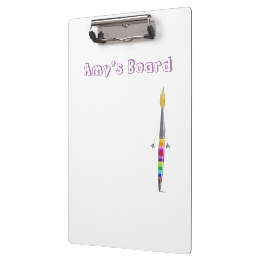 Klembord met poly de illustratie van het penseel v (Links)