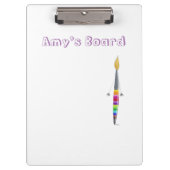 Klembord met poly de illustratie van het penseel v (Voorkant)