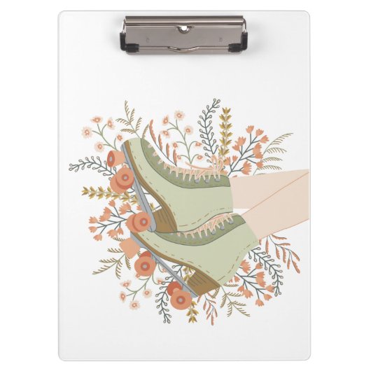 Klembord met roller schaatsen (Voorkant)