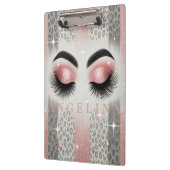 Klembord met roze glitters wimpers (Links)