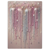 Klembord met roze glitters wimpers (Achterkant)