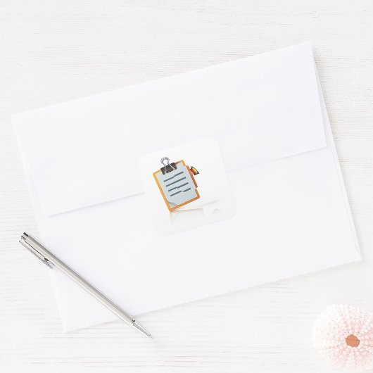 Klembord met Stickers van gelaagd papier